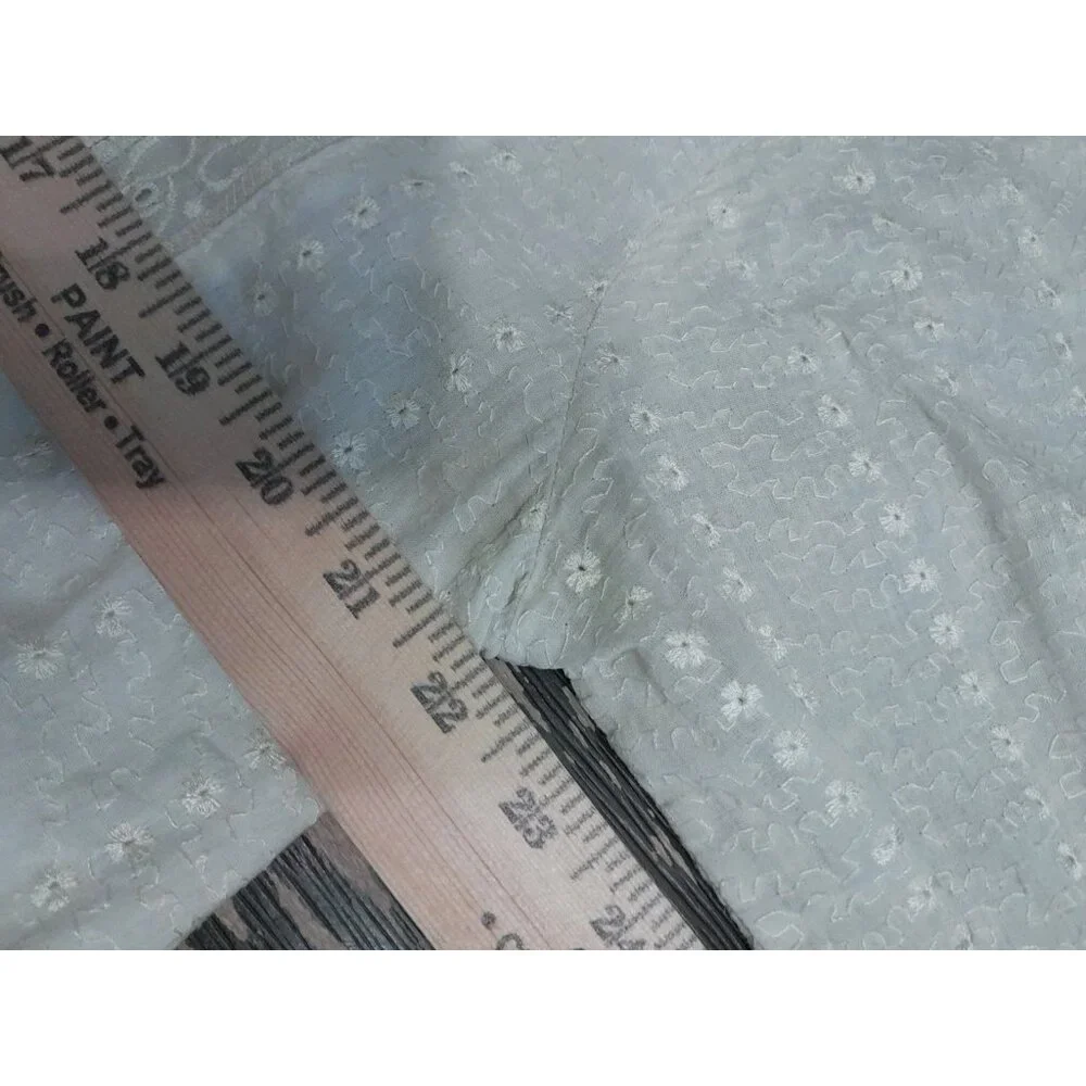 Womens Boho Embroidered Cottagecore Prairie Romantic Sz XL Blouse Antique White - Picture 8 of 8